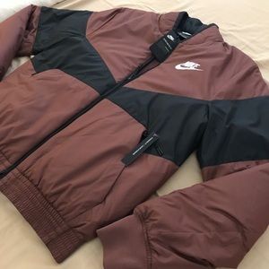 Men’s Nike Bomber Burgundy/Black Jacket SMALL